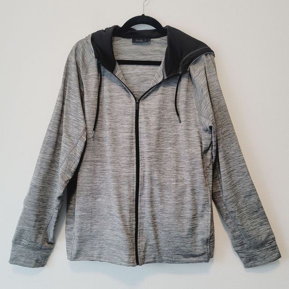 Truth by Republic Gray Full Zip Men's Sweatshirt - Picture 1 of 10